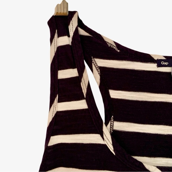 GAP Navy and White Striped Dress Cotton Modal Size Medium. - Picture 11 of 14